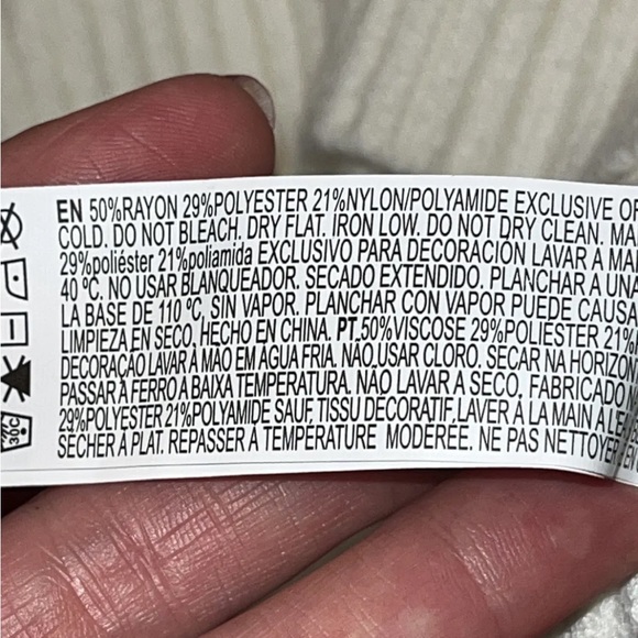 Forever 21 WHITE L cropped TANK Sweater RIBBED rayon sleeveless ivory NEW womens - Picture 3 of 11